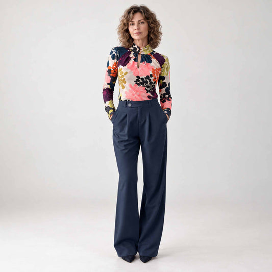 Longlady Shirt Toske Flower Roze | Tall