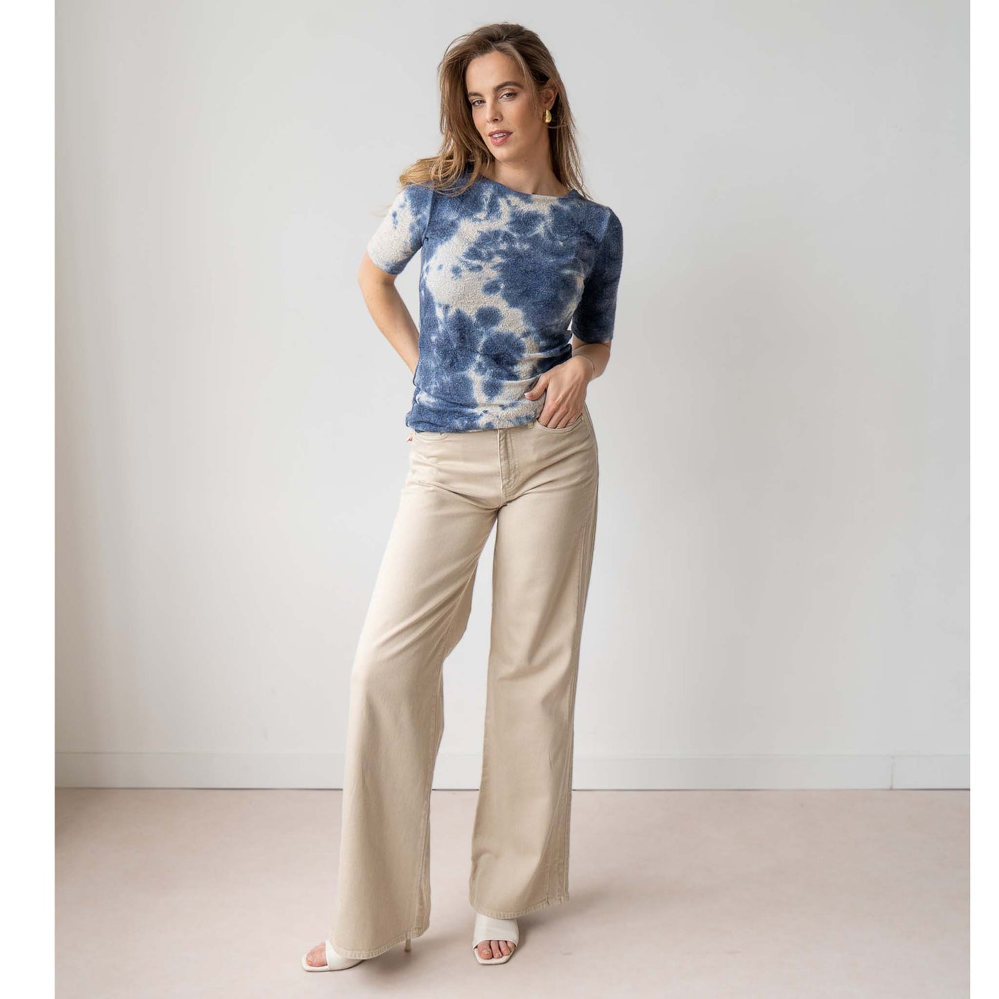 Tall Shirt Longlady Truda blauw m lange vrouwen