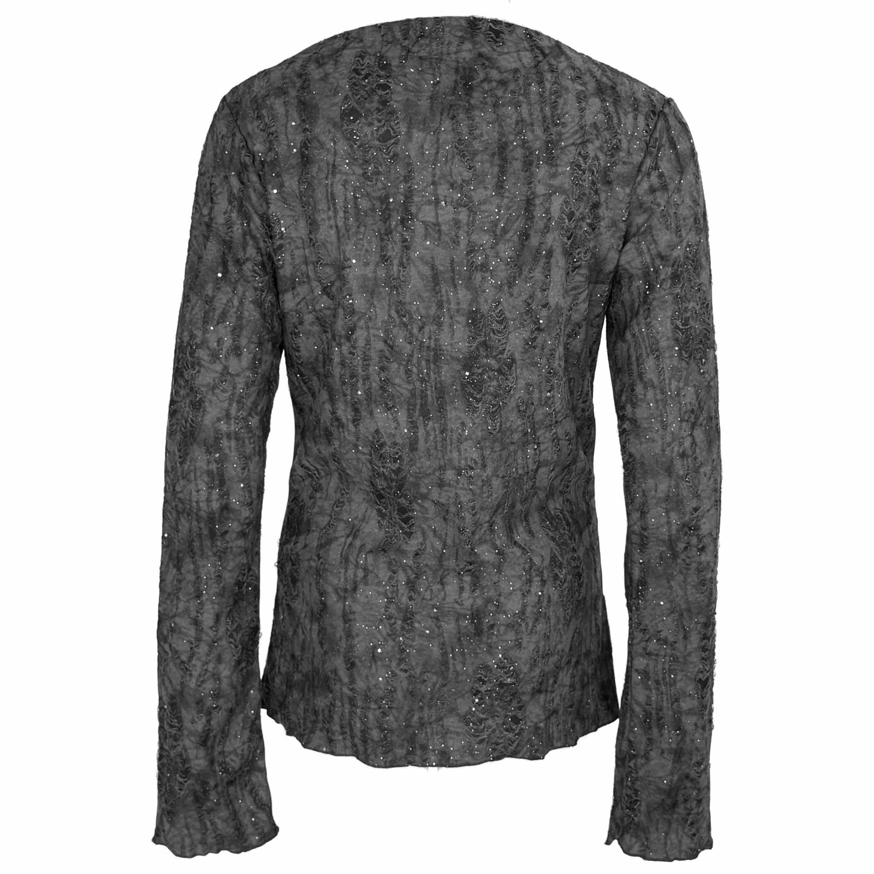 Longlady Shirt Trudine Antraciet, tall kleding voor lange dames, achteraanzicht