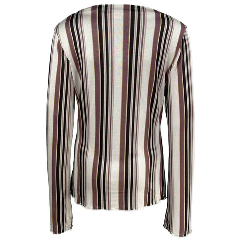 Longlady Shirt Trudine Stripes, tall kleding voor lange dames, achteraanzicht