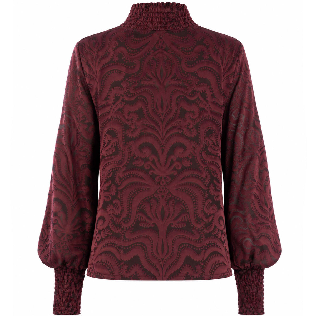 NED Shirt Paisley Smock Bordeaux | Tall