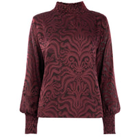 NED Shirt Paisley Smock Bordeaux | Tall