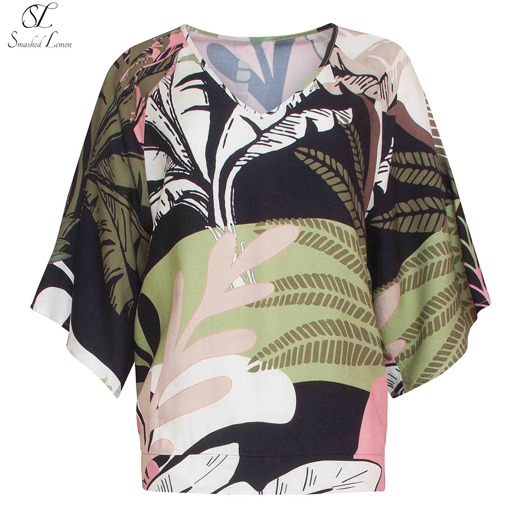 Smashed Lemon Top Zwart Groen | Tall