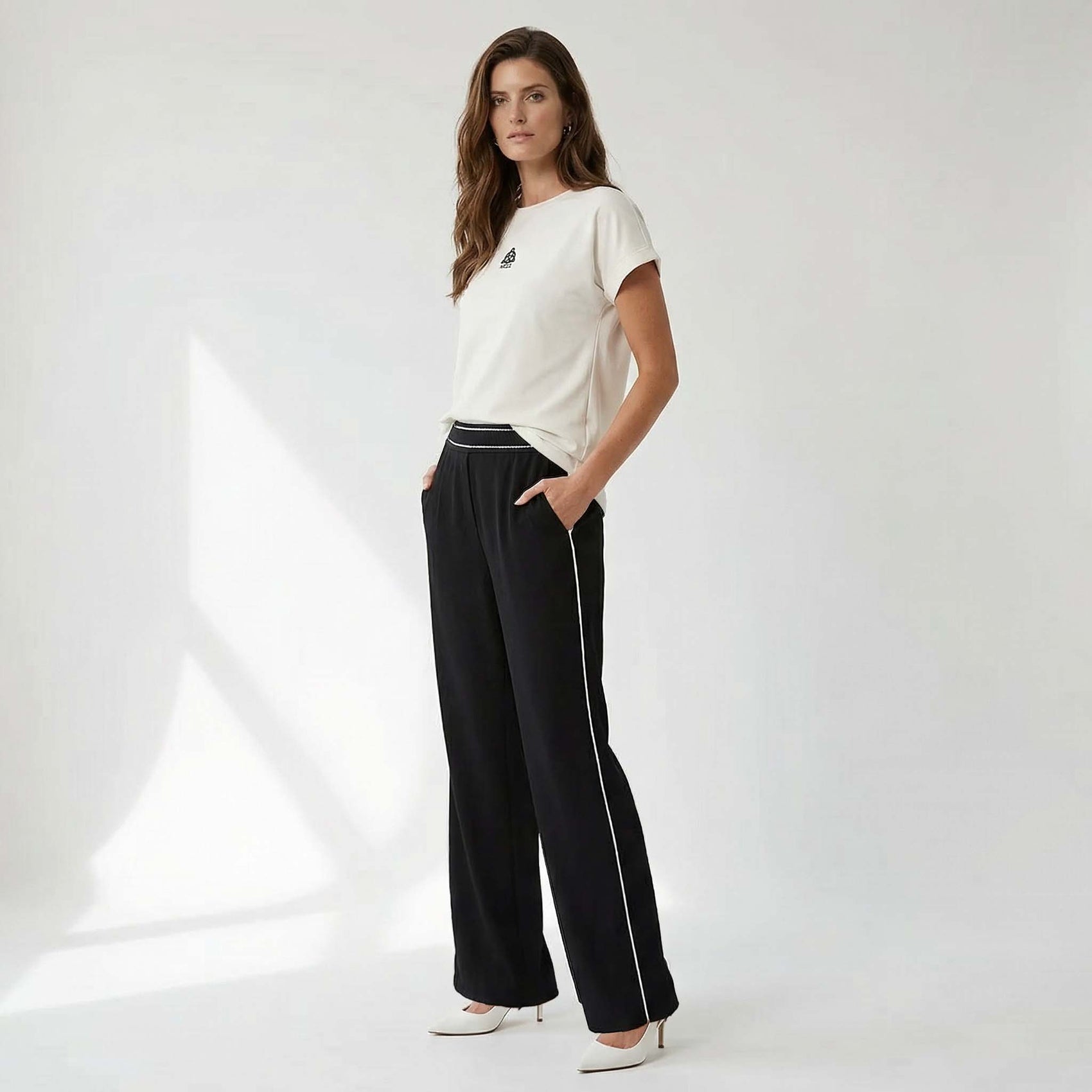 Maicazz Shirt Pepijn Offwhite Zwart, tall kleding voor lange vrouwen