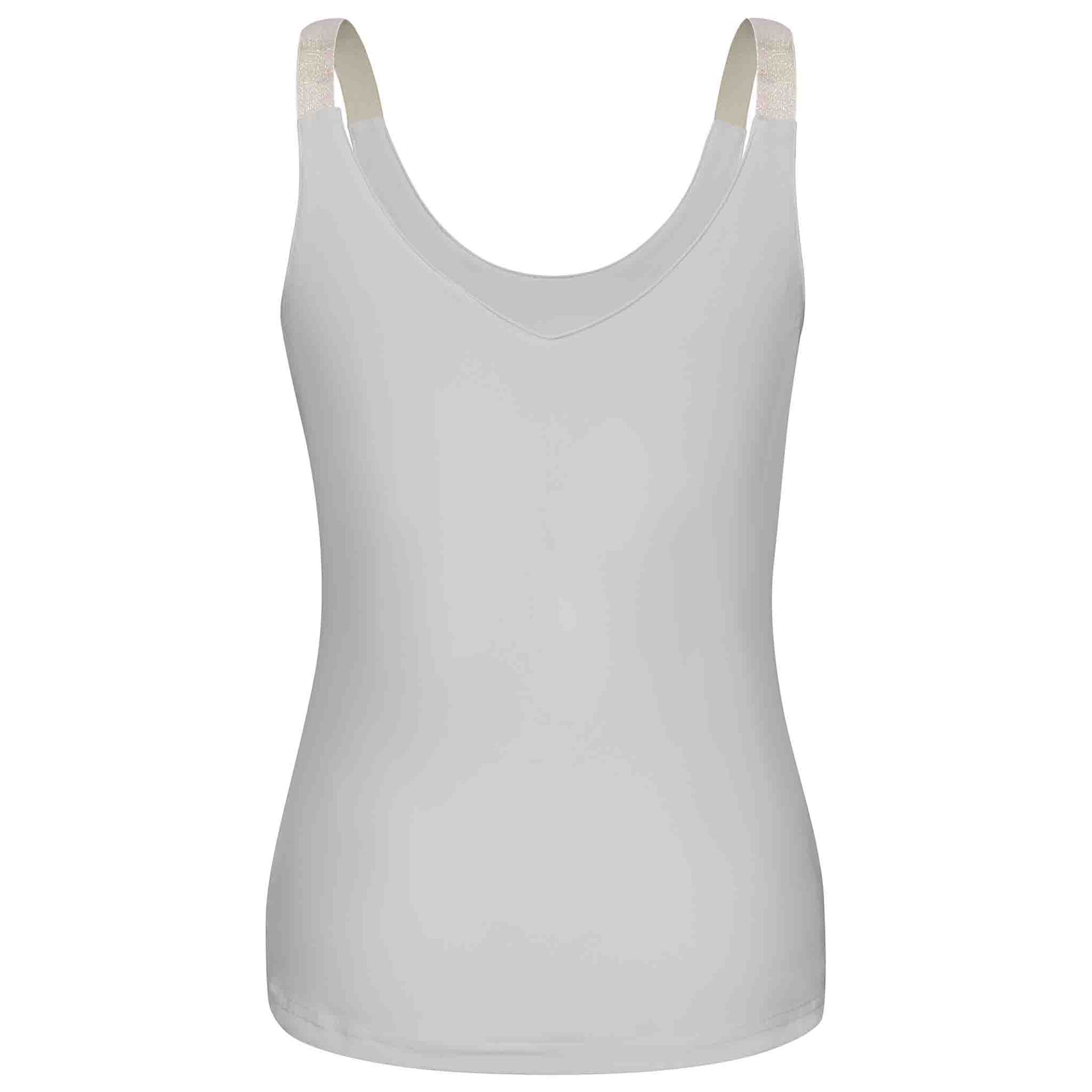 Kimara Top Josie Silver White, tall kleding voor lange dames, achteraanzicht