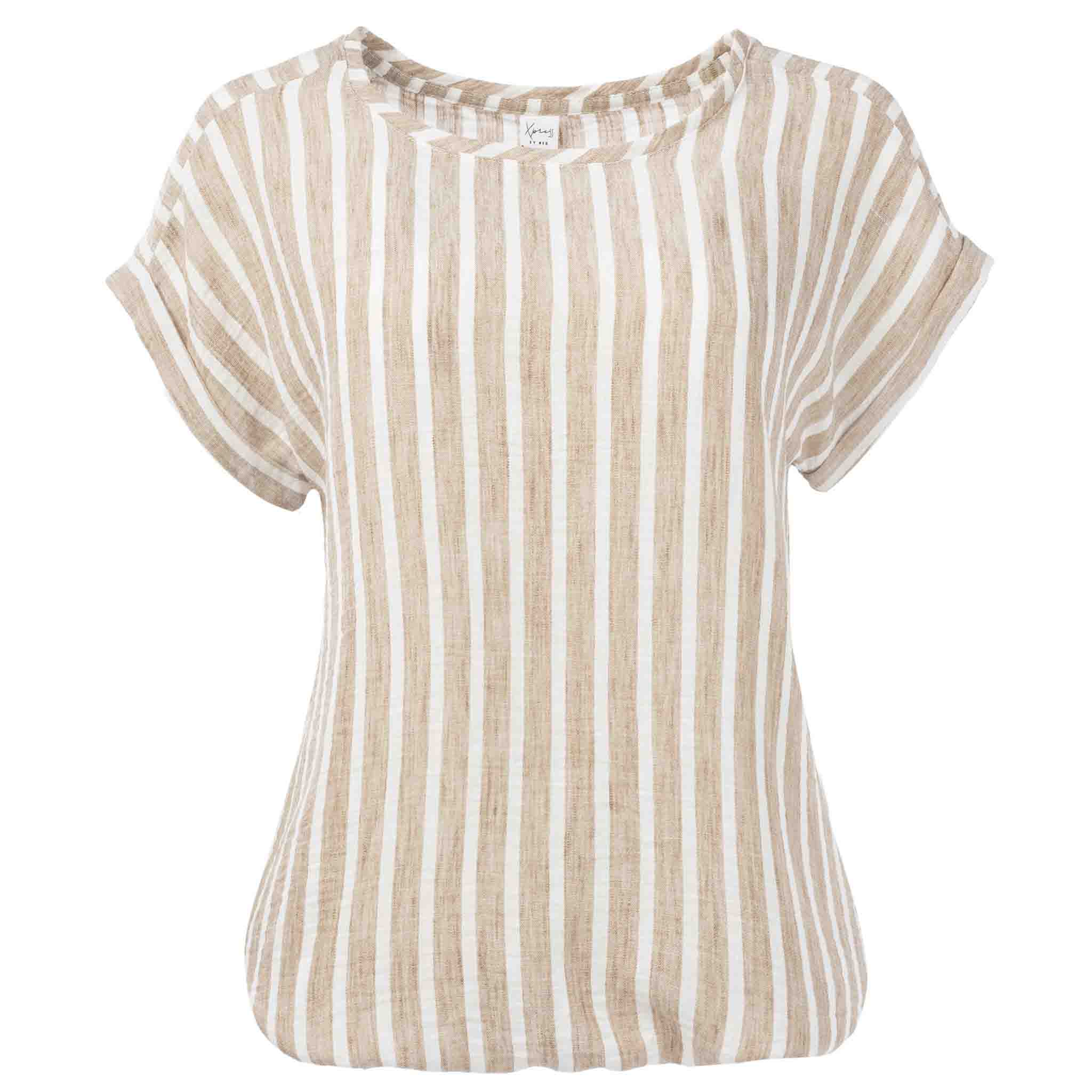 NED Shirt Brisia Leinen Streifen | Tall