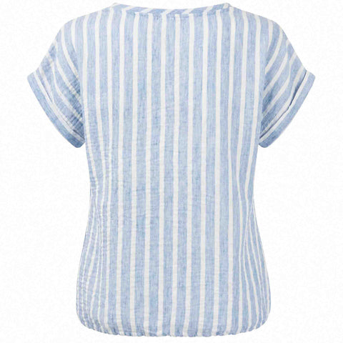 NED Shirt Brisia Linnen streep | Tall