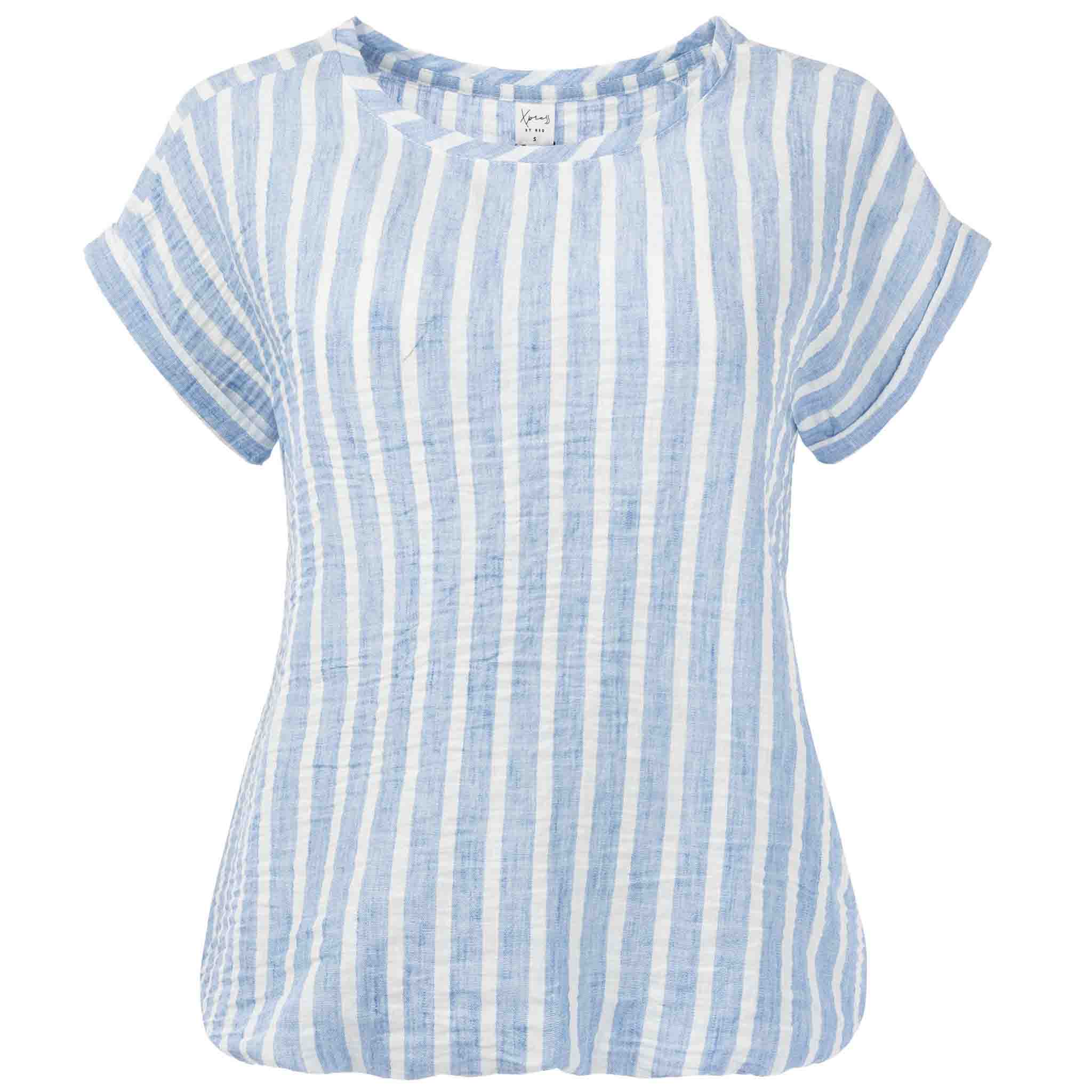 NED Shirt Brisia Linnen streep | Tall