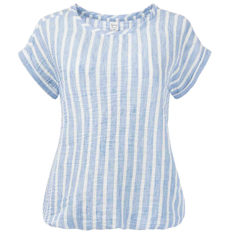 NED Shirt Brisia Linnen streep | Tall