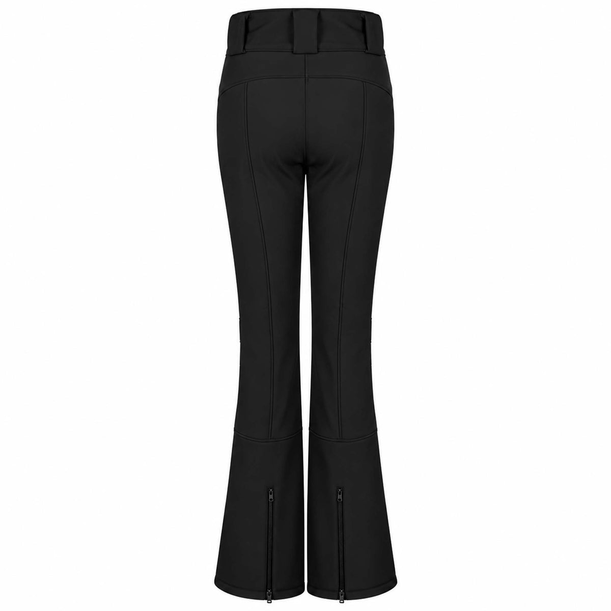 Longlady Skibroek Wanda Zwart, tall kleding voor lange vrouwen achterzijde rits dicht