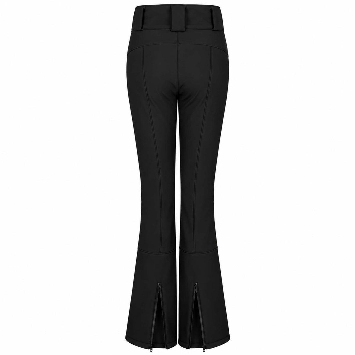 Tall Skibroek Longlady Wanda Zwart, tall kleding voor lange vrouwen achterkant rits open