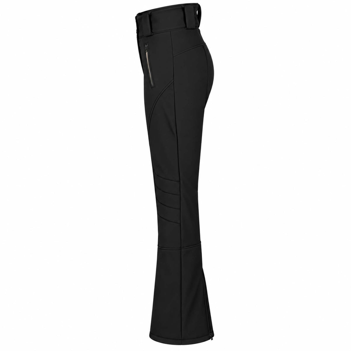 Tall Skibroek Longlady Wanda Zwart, tall kleding voor lange vrouwen zij aanzicht