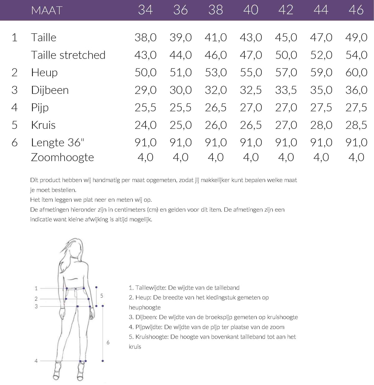 Maattabel Mac Broek Wide Babycord Trufflebrown | Tall