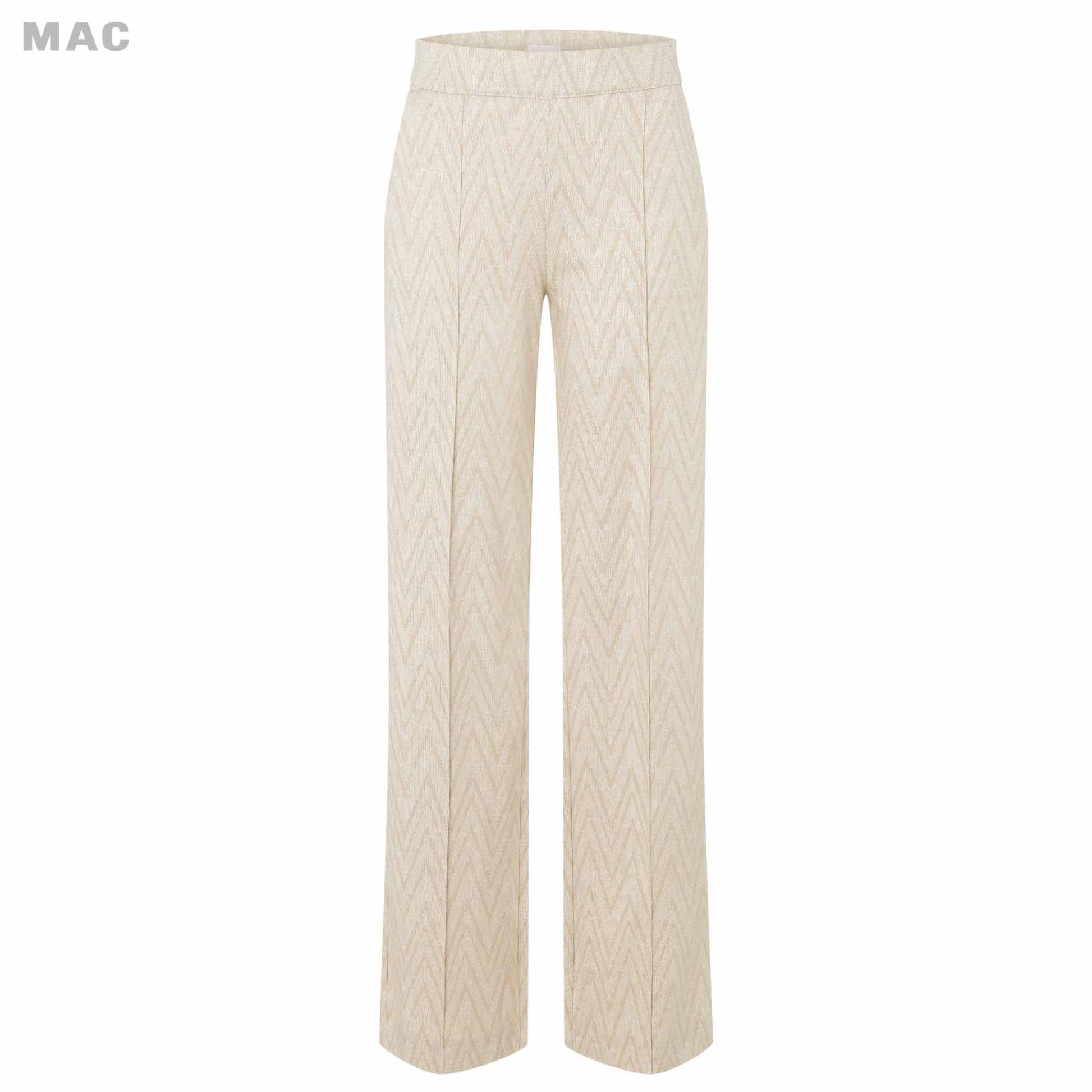 kleding lange vrouwen mac jeans chiara vintage white zig zag