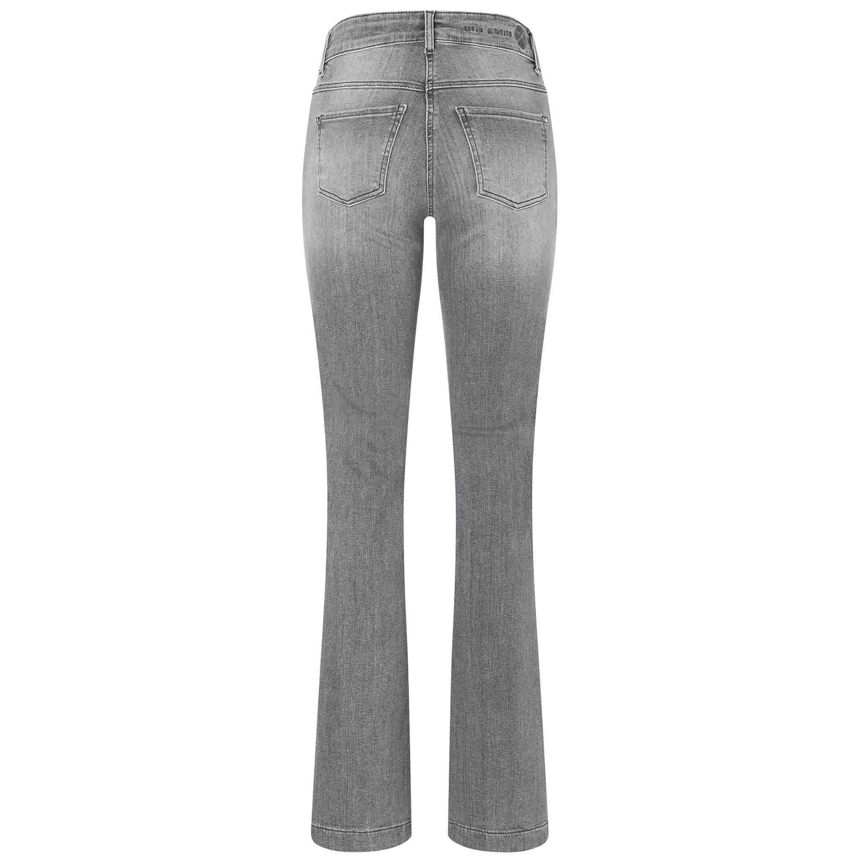 Mac Jeans Dream Boot Mid Grey, jeans in tall met lange benen, achteraanzicht