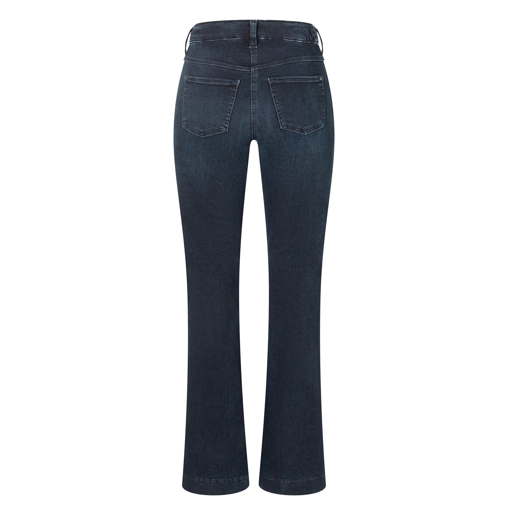 Mac Jeans Dream Boot Midnight Blue, jeans in tall met lange benen, achteraanzicht