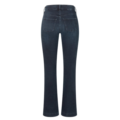 Mac Jeans Dream Boot Midnight Blue, jeans in tall met lange benen, achteraanzicht