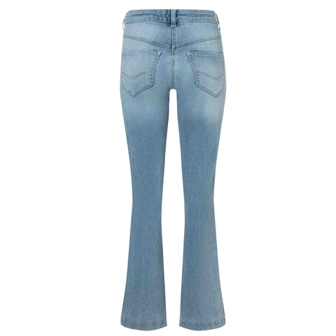 Mac Jeans Dream Boot Summer Blue, jeans in tall met lange benen, achteraanzicht