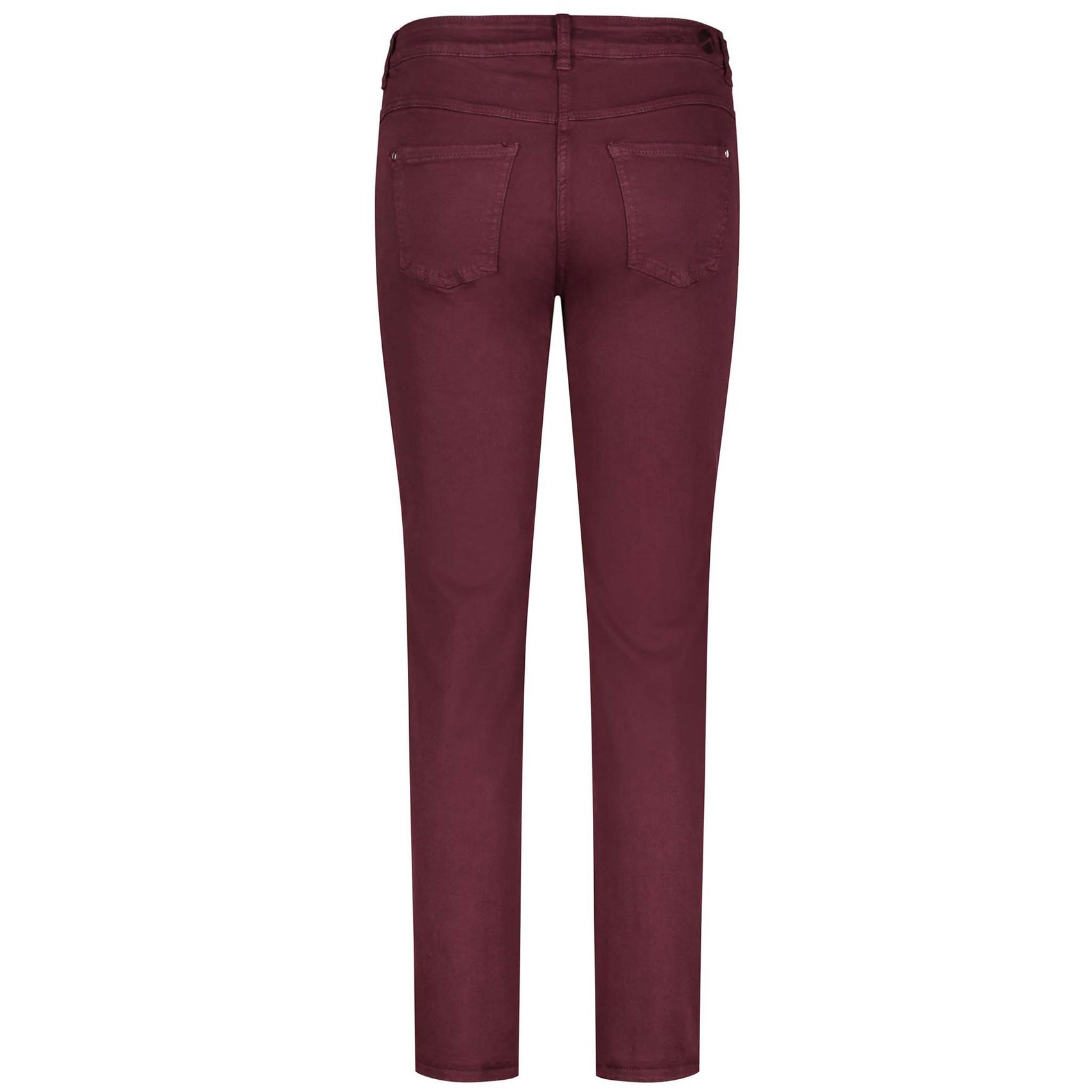 Mac Jeans Dream Bordeaux, jeans in tall met lange benen, achteraanzicht