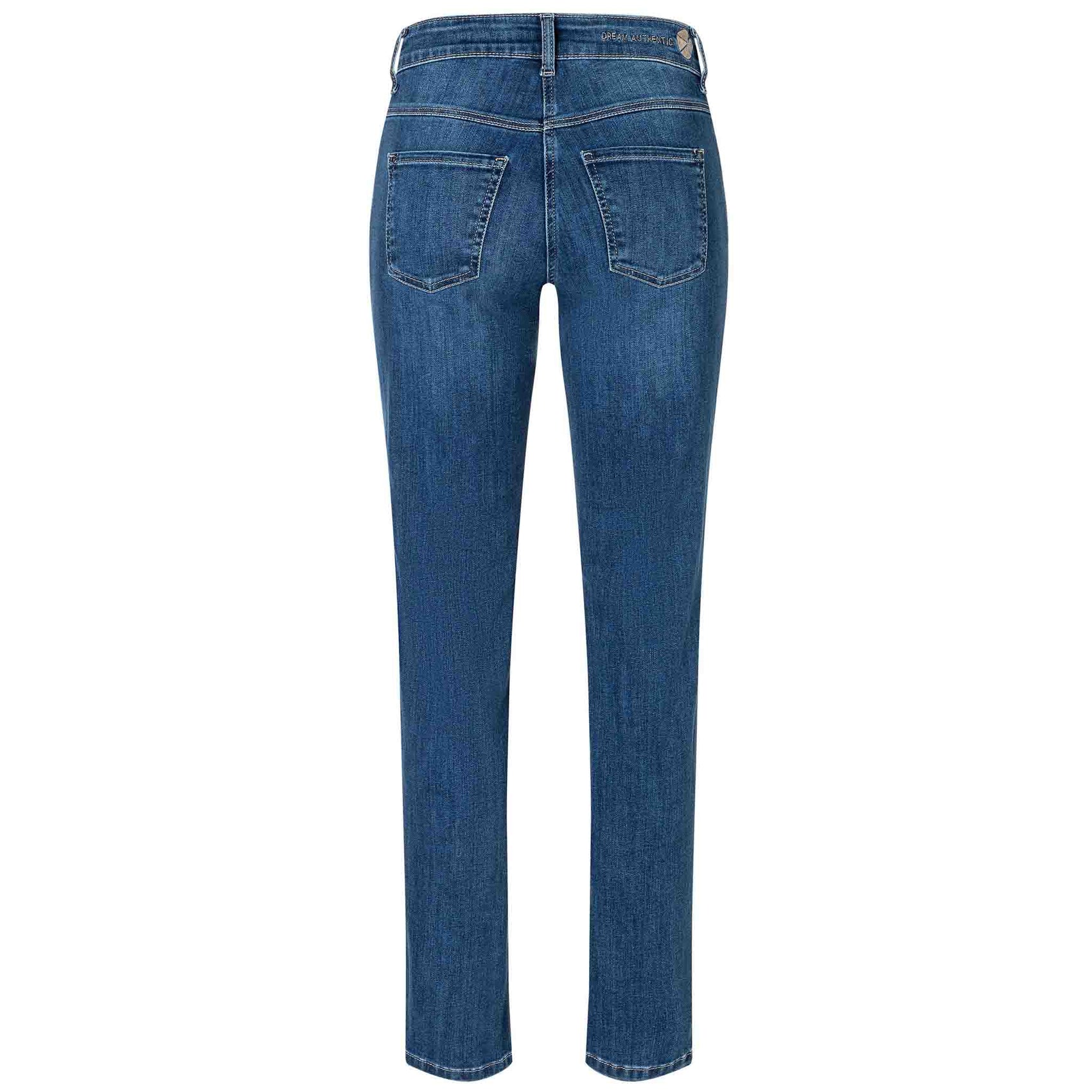 Mac Jeans Dream Mid Indigo, jeans in tall met lange benen, achteraanzicht