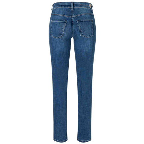 Mac Jeans Dream Mid Indigo, jeans in tall met lange benen, achteraanzicht