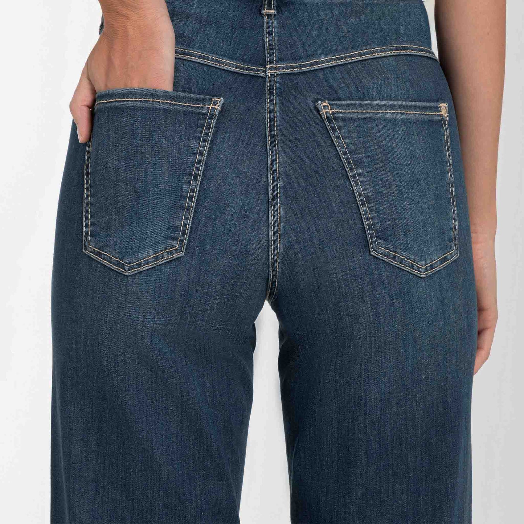 Mac Jeans Dream Wide Auth Dark, tall jeans voor lange vrouwen