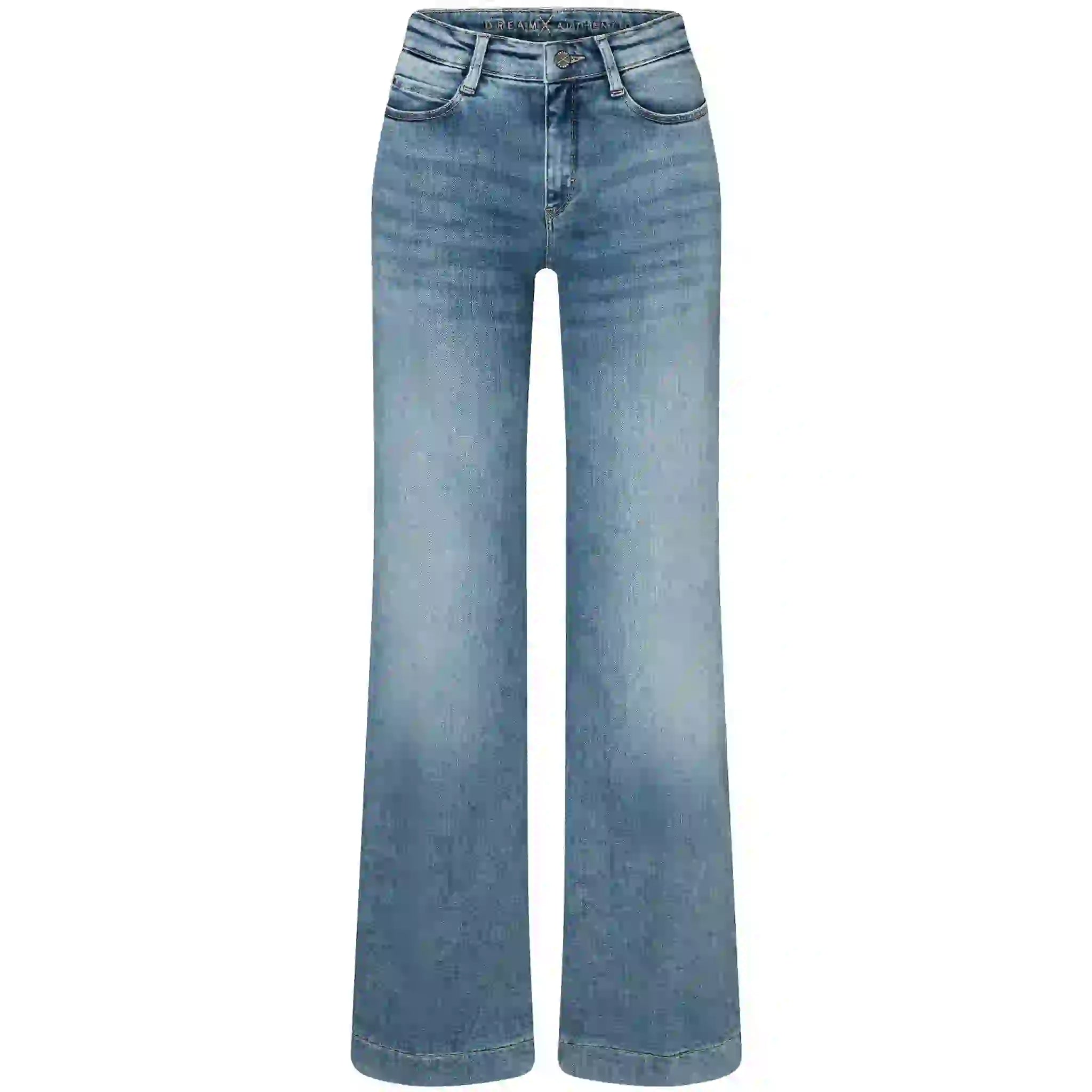 Tall Mac Jeans Dream Wide Authentic Sky Blue | voorzijde | lange dames