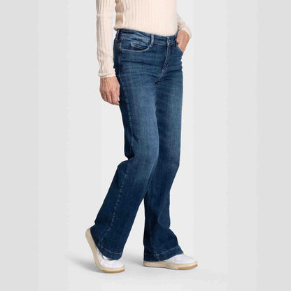 kleding lange vrouwen mac jeans dream wide auth cobalt