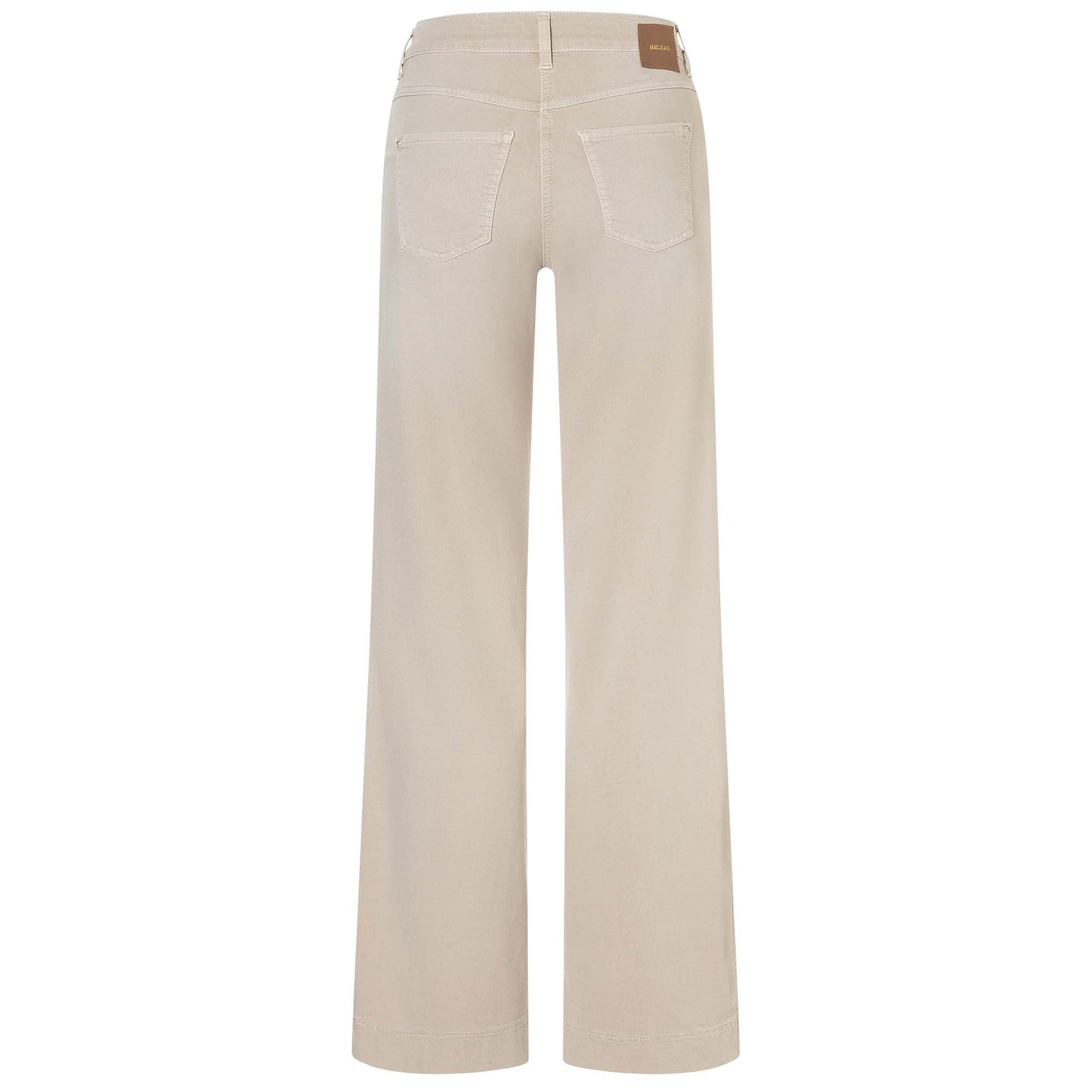 Mac Jeans Dream Wide Smoothly Beige, jeans in tall met lange benen, achteraanzicht