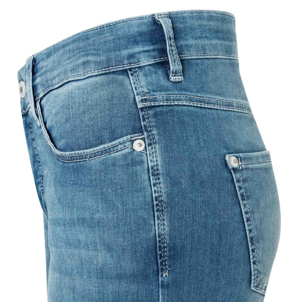 Mac Jeans Dream Wide Summer Mid Blue, lange dames jeans, zijaanzicht