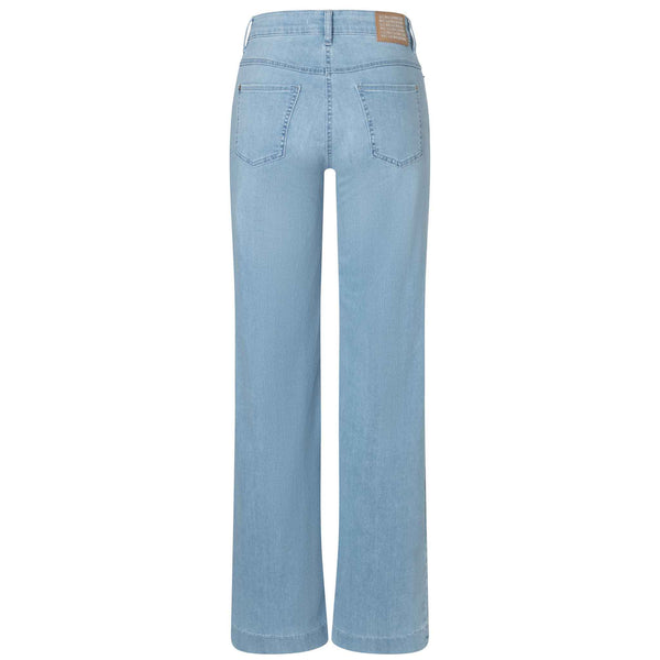 Mac Jeans Dream Wide Sun Bleached Auth, jeans in tall met lange benen, achteraanzicht