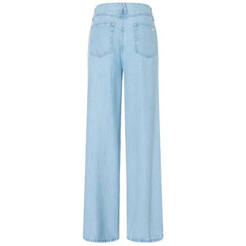 Mac Jeans Naila Essential Blue, jeans in tall met lange benen, achteraanzicht