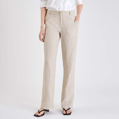 Mac Broek Nora Stripe Taupe