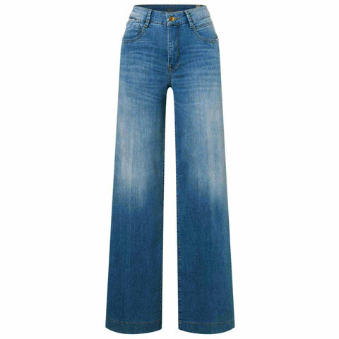 Mac Jeans Rich Palazzo Navy Heavy Wash, tall jeans voor lange vrouwen