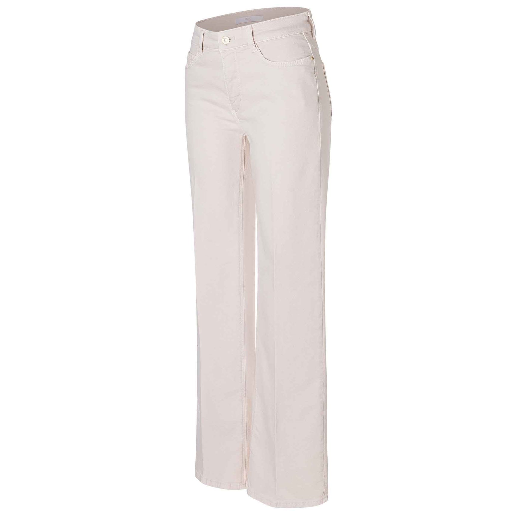 Mac Jeans Dream Wide Antique White, lange dames jeans, zijaanzicht