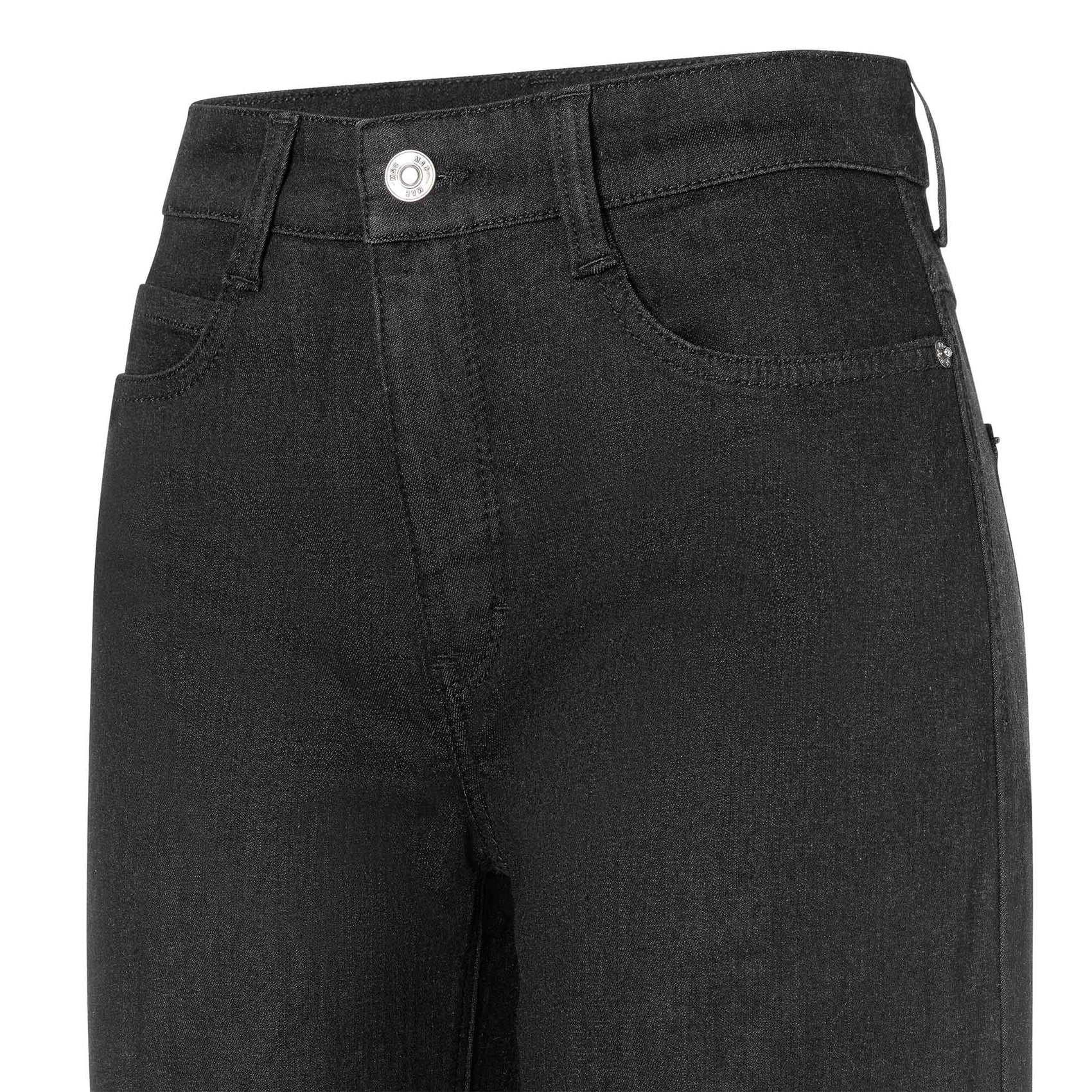 Mac Jeans Wide Zwart, tall jeans voor lange vrouwen, vooraanzicht