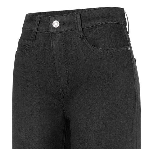 Mac Jeans Wide Zwart, tall jeans voor lange vrouwen, vooraanzicht