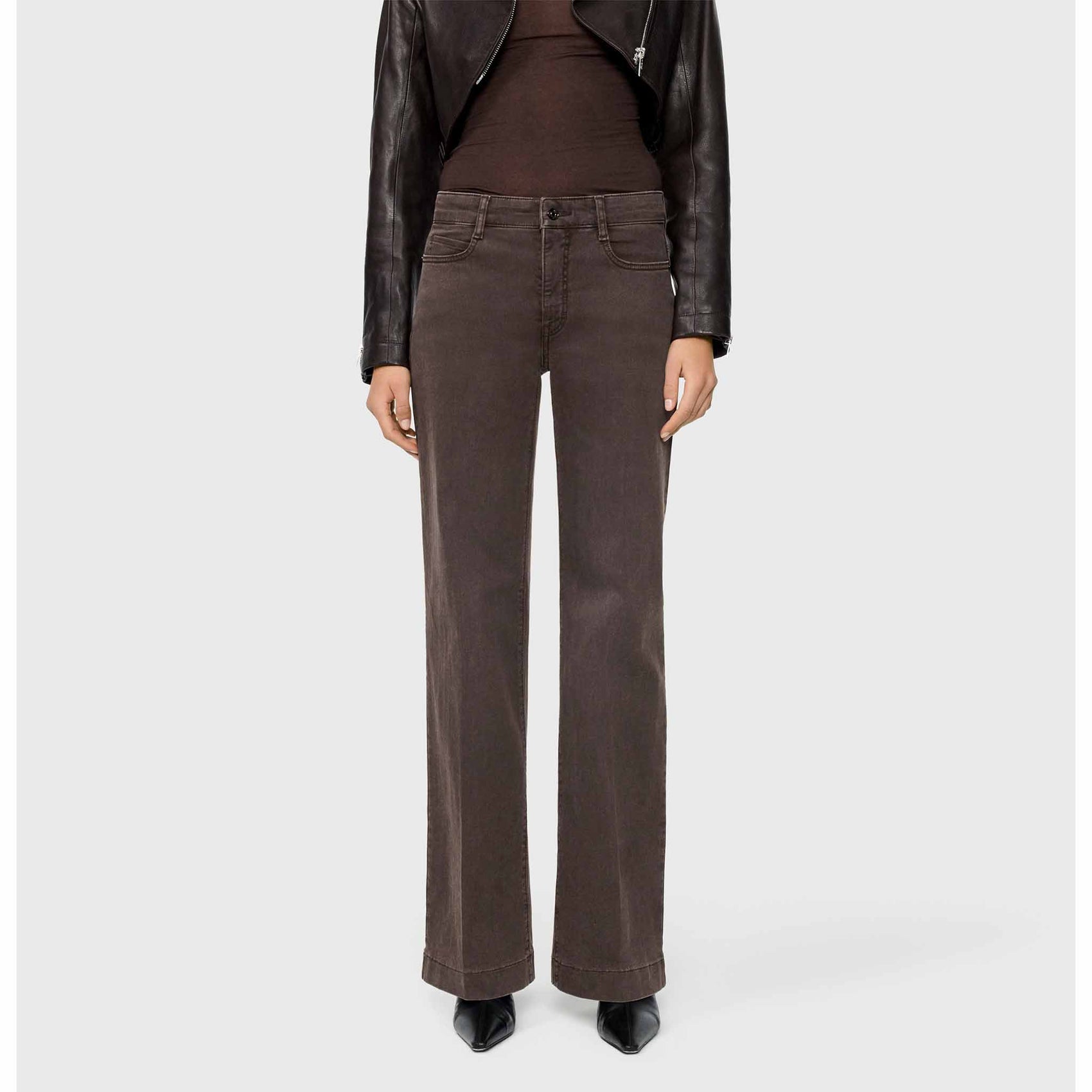 Mac Jeans Wide Brown Stone | Tall
