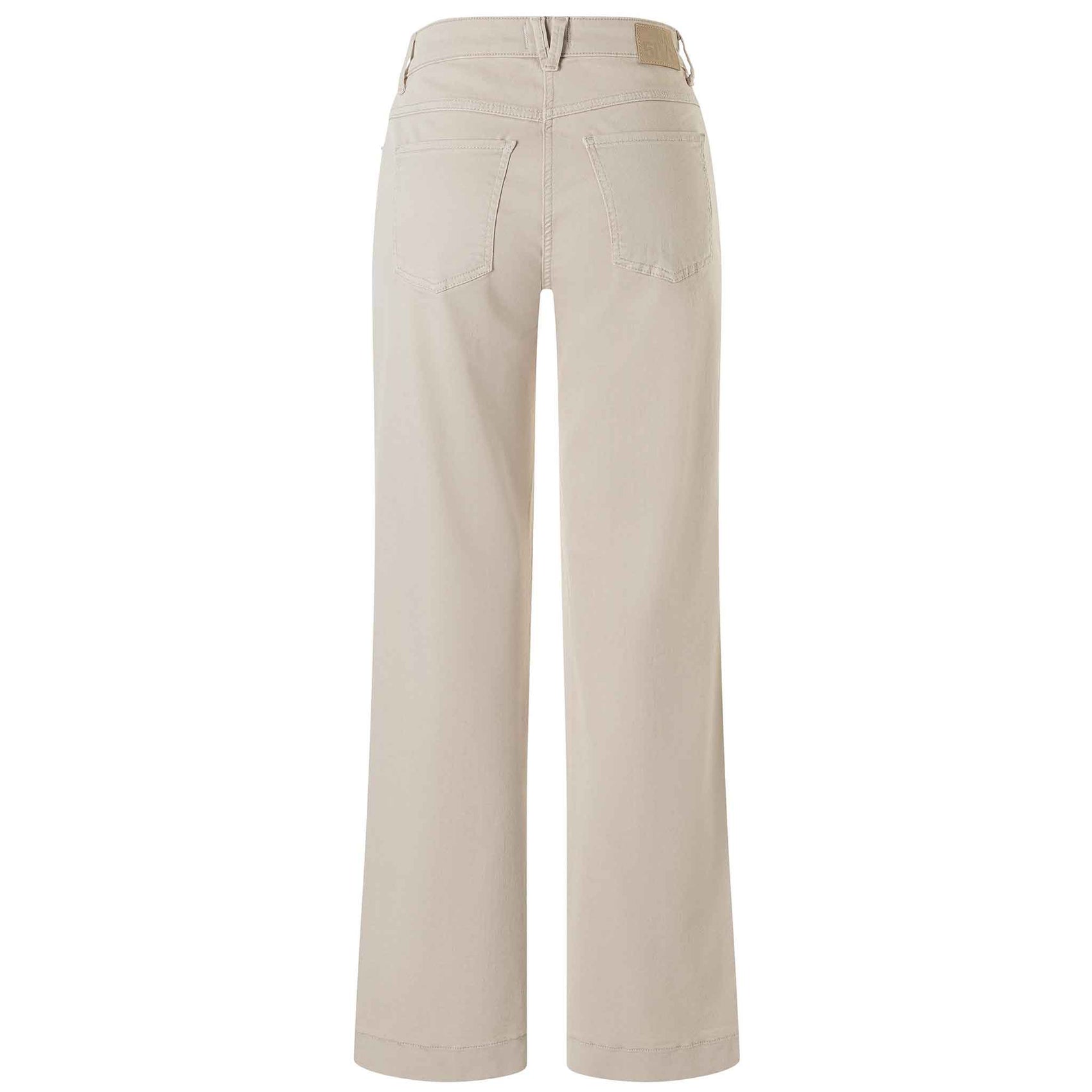 Mac Jeans Wide Pocket Ivory, jeans in tall met lange benen, achteraanzicht