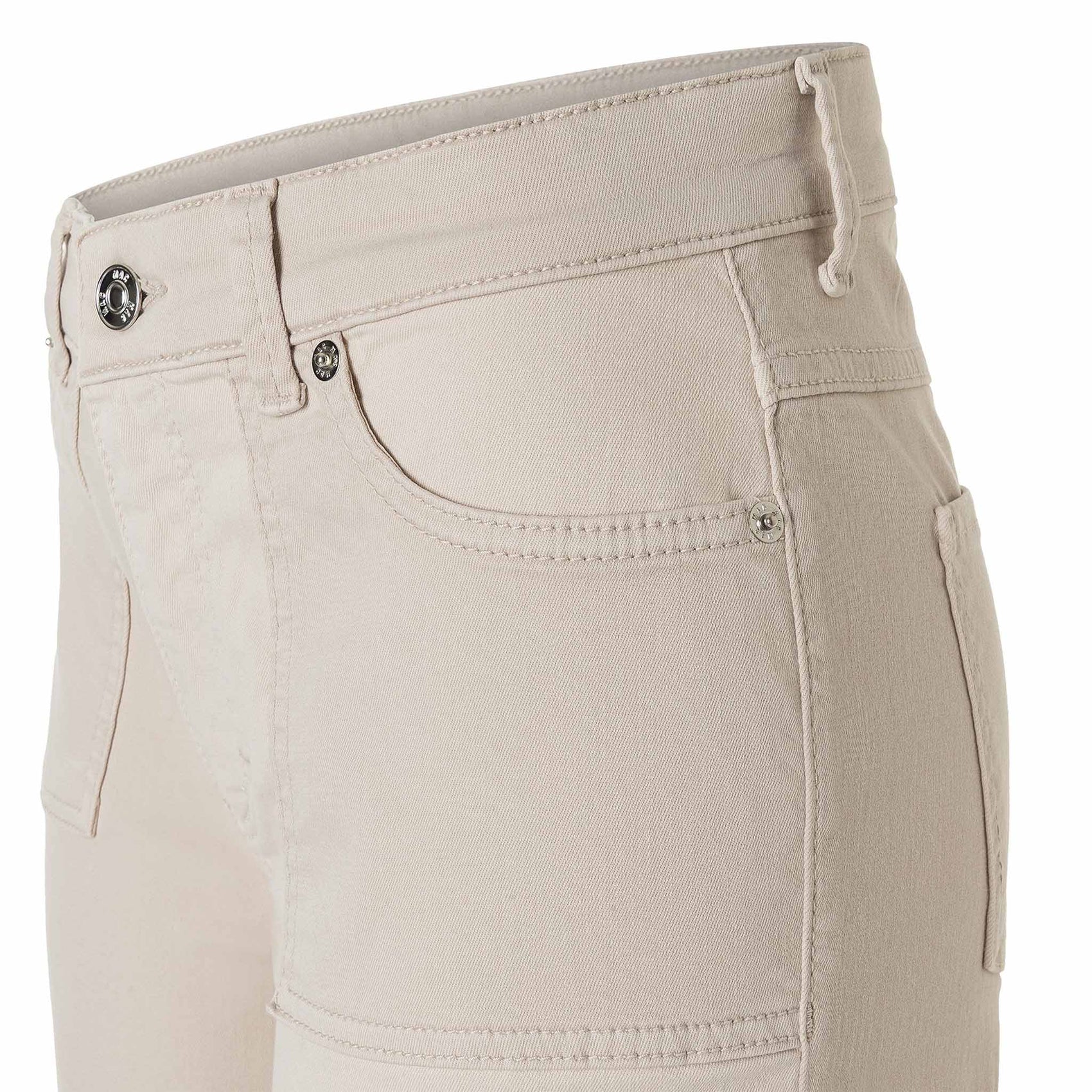 Mac Jeans Wide Pocket Ivory, tall jeans voor lange vrouwen, vooraanzicht