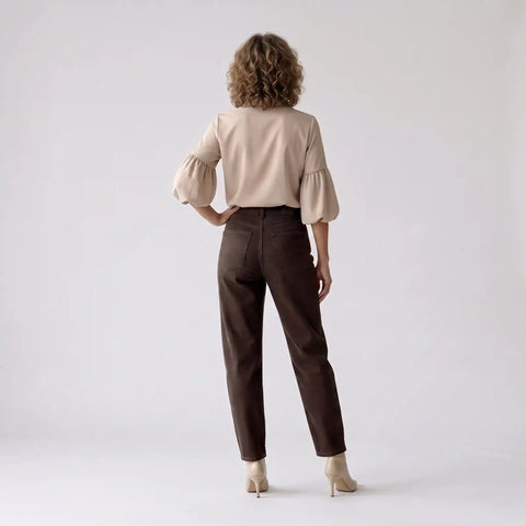 Mavi Jeans Leila W/CUT Dark Brown | Tall