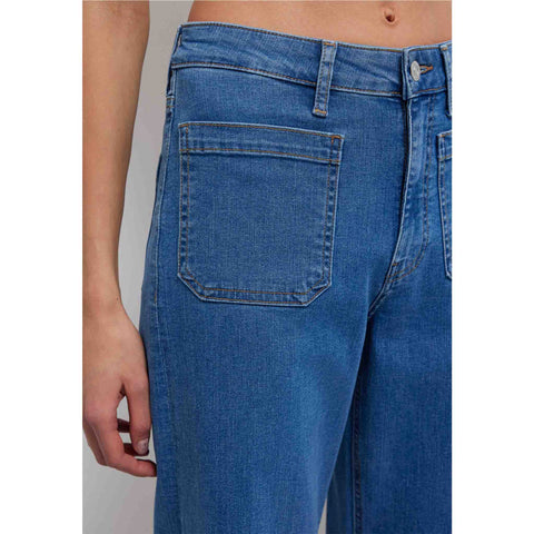 Mavi Jeans Malibu Marine Mid Str, tall jeans voor lange vrouwen, vooraanzicht