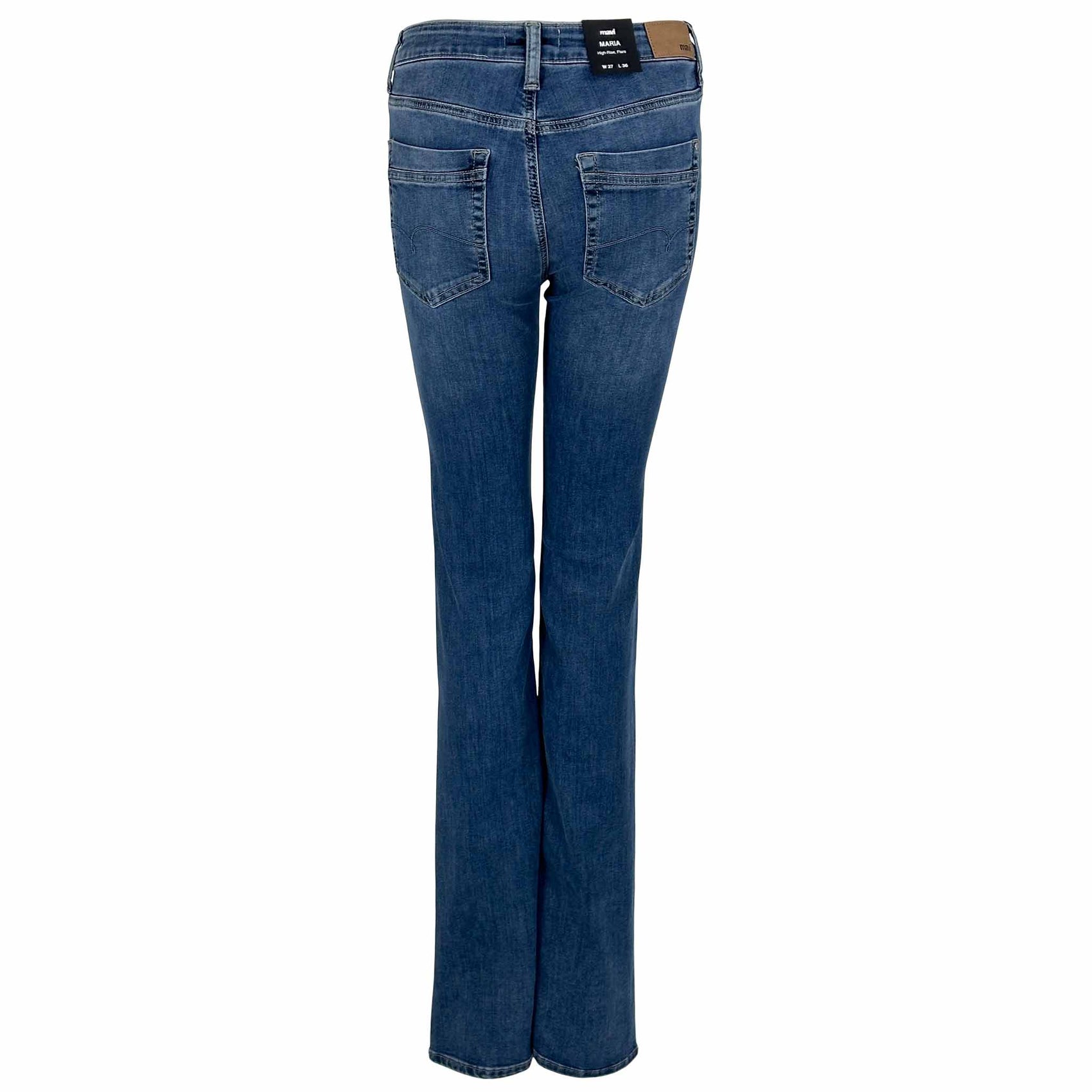 Mavi Jeans Maria Dark Brushed, jeans in tall met lange benen, achteraanzicht