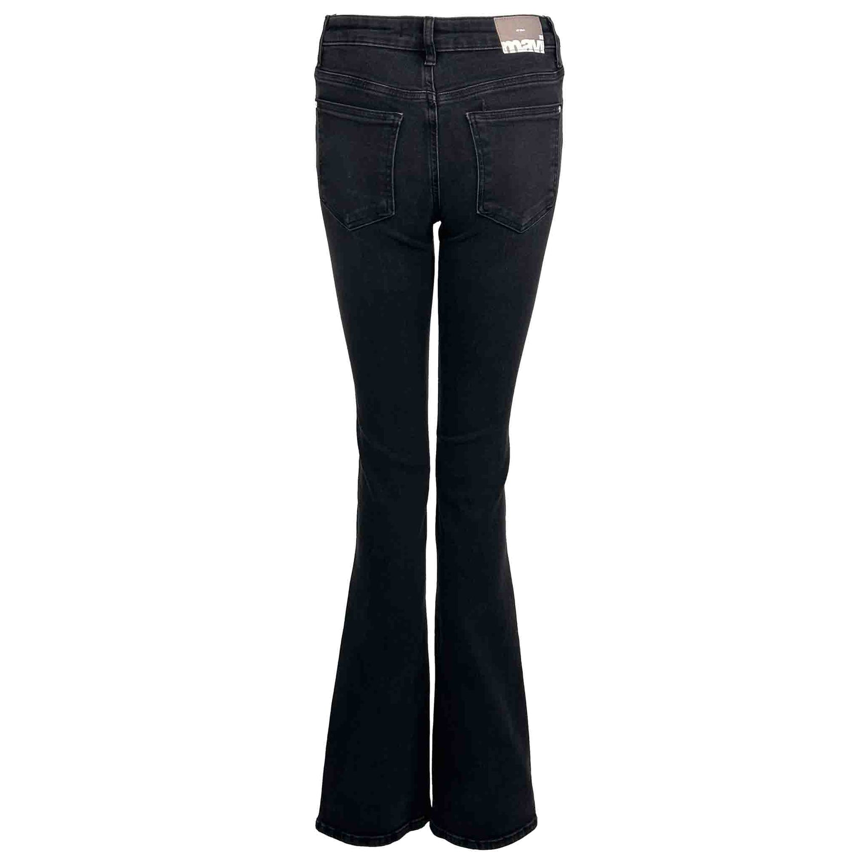 Mavi Jeans Maria Dark Smoke, jeans in tall met lange benen, achteraanzicht
