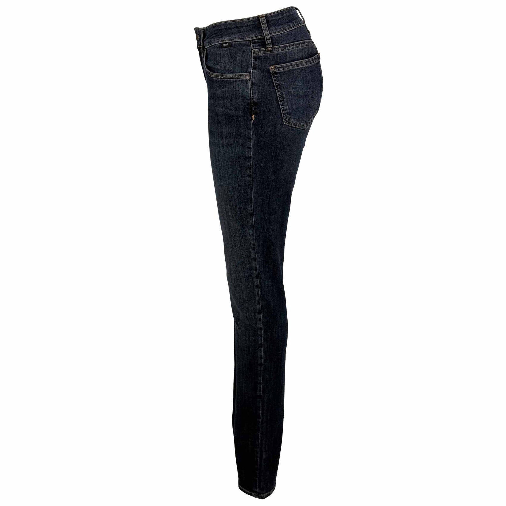 Mavi Jeans Nicole Smoky Blue, lange dames jeans, zijaanzicht