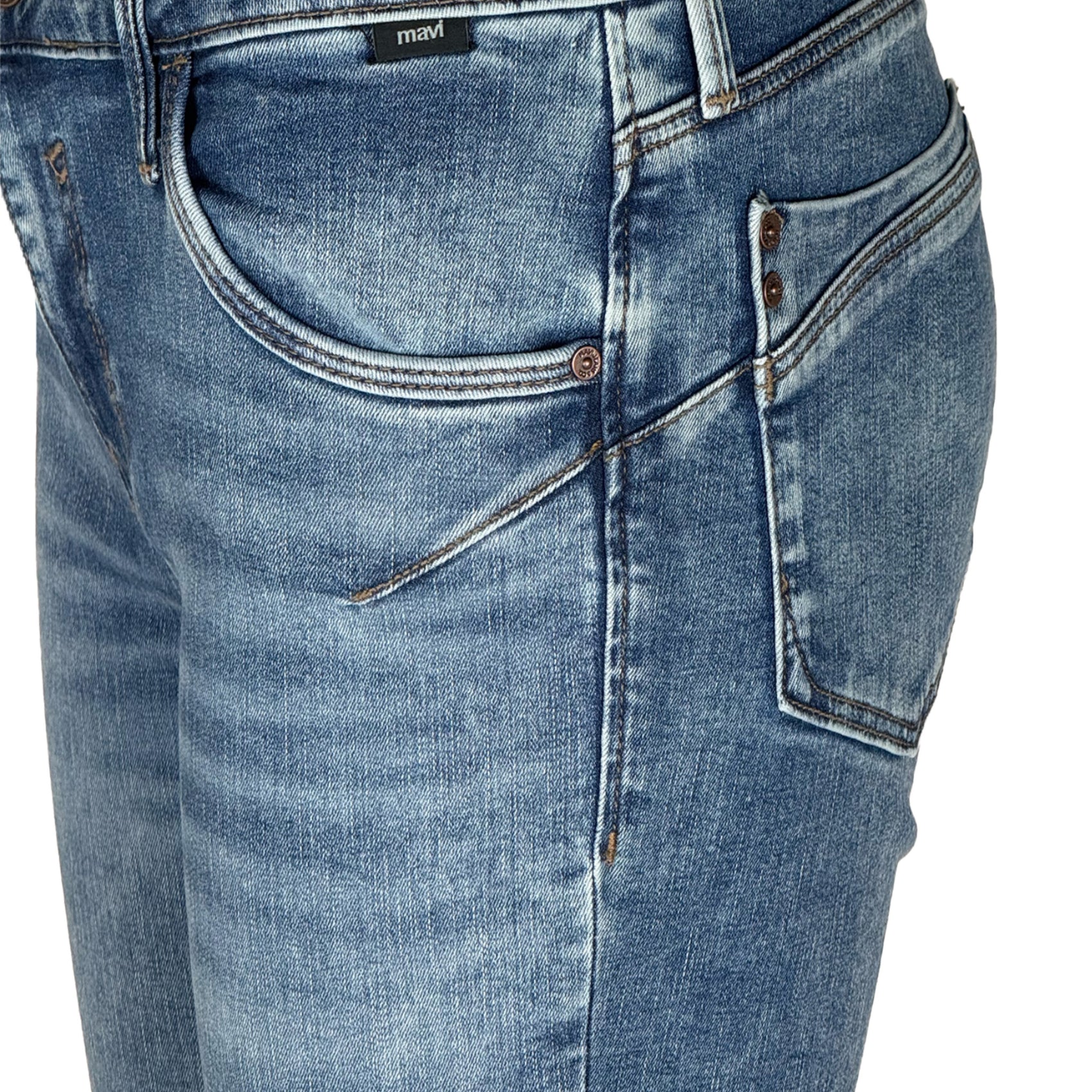 Mavi Jeans Sophie Mid Vintage, tall jeans voor lange vrouwen, vooraanzicht
