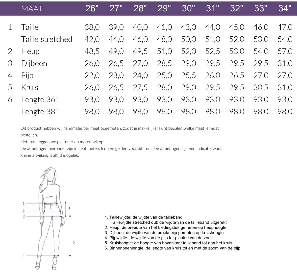 Maattabel Mavi Jeans Maria Ice Brushed | Tall