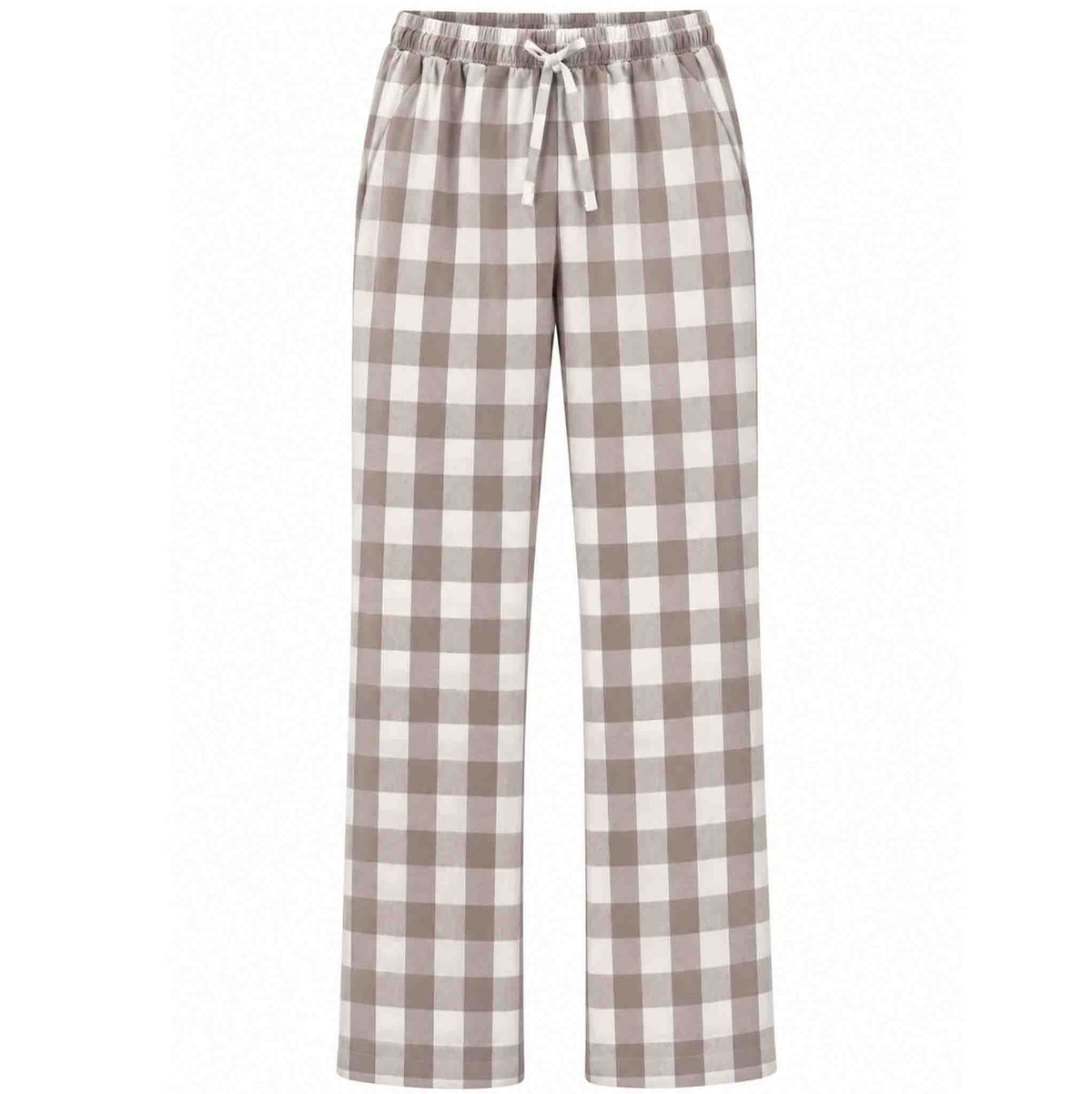 Longlady Pyjamabroek Puck Check Beige | Tall