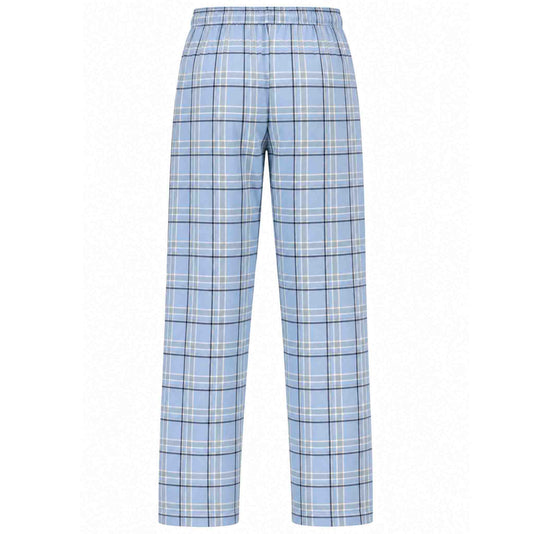 Longlady Pyjamabroek Puck Check Lichtblauw | Tall