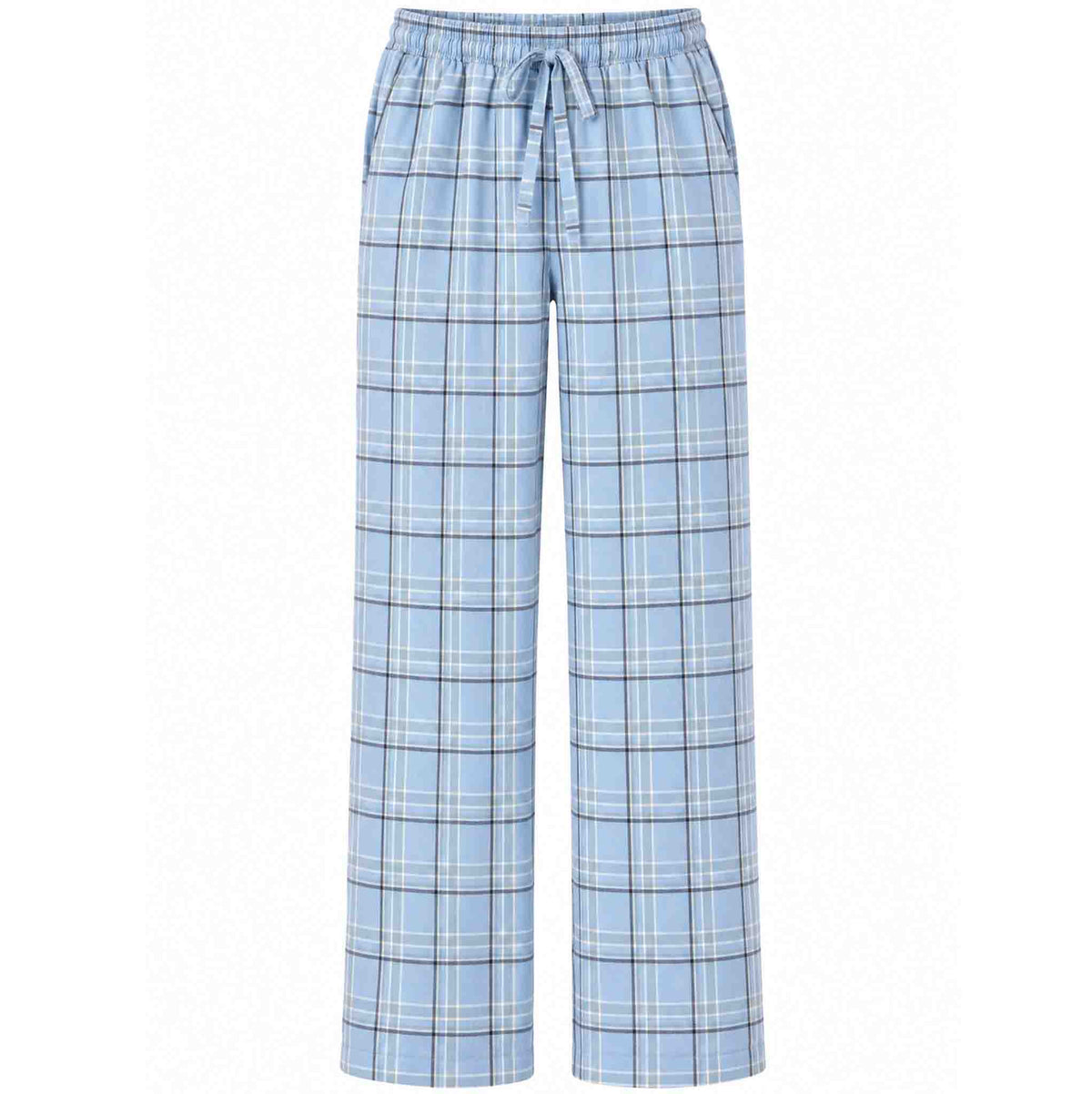 Longlady Pyjamabroek Puck Check Lichtblauw | Tall
